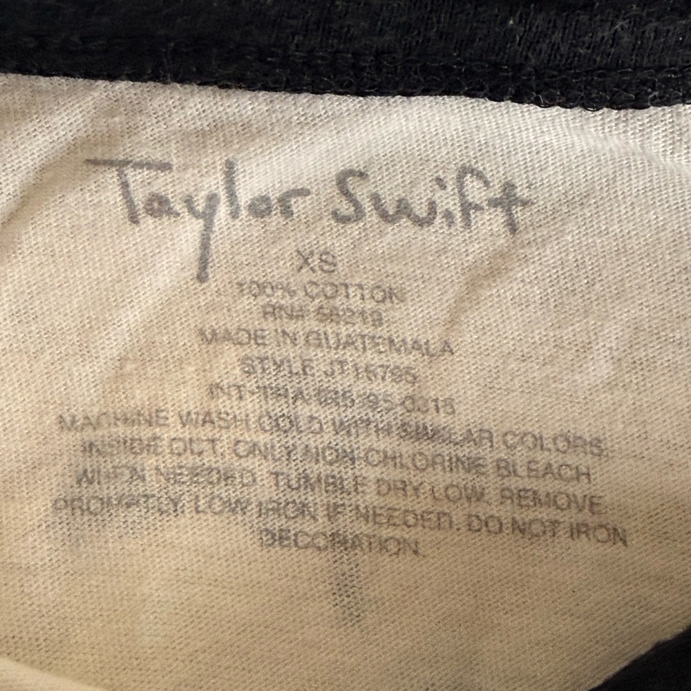 Taylor Swift T.S. The 1989 World Tour S White Ringer T-Shirt, size XS - Picture 9 of 9